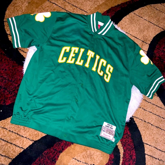 larry bird warm up shirt